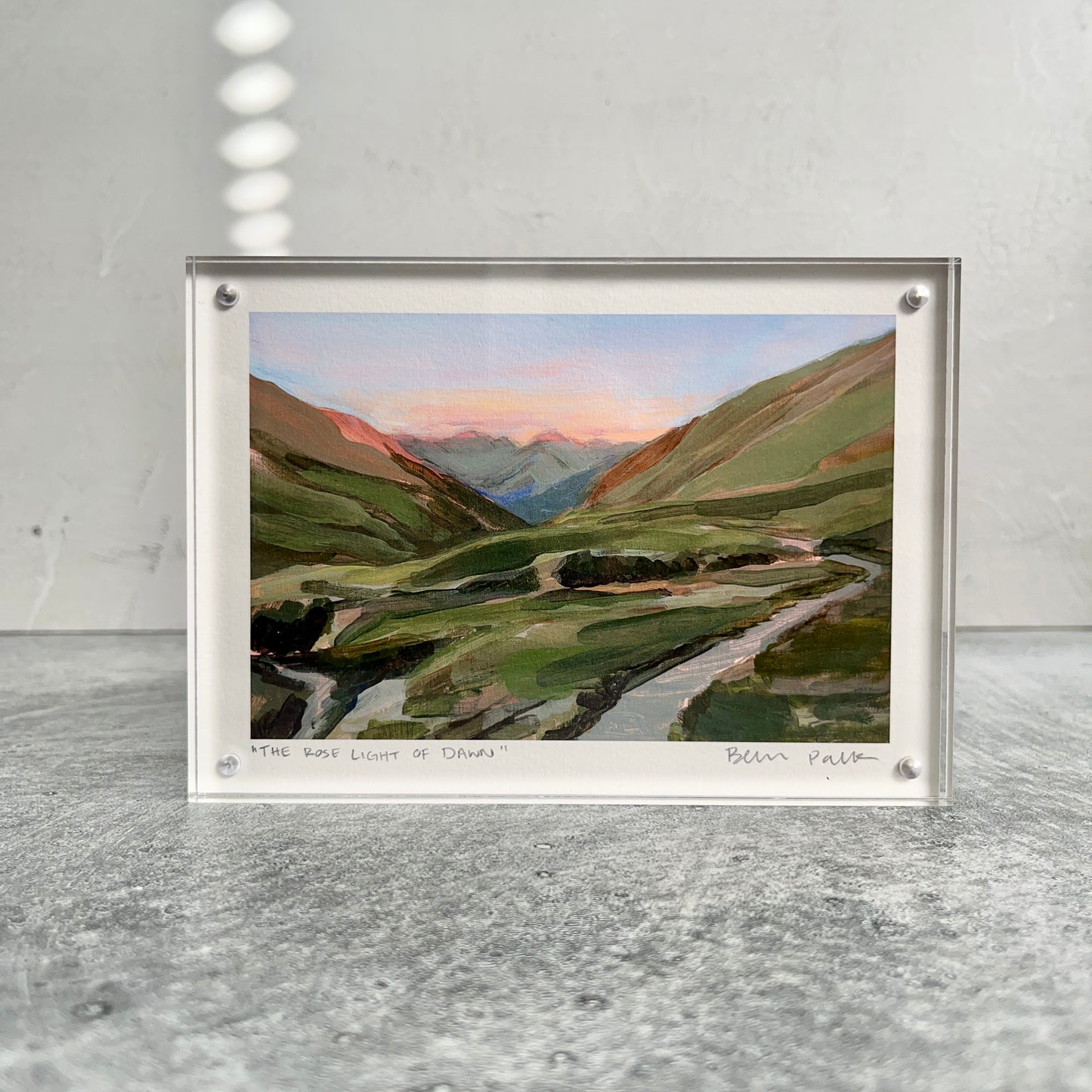 "The Rose Light of Dawn" Framed 4x6 Print