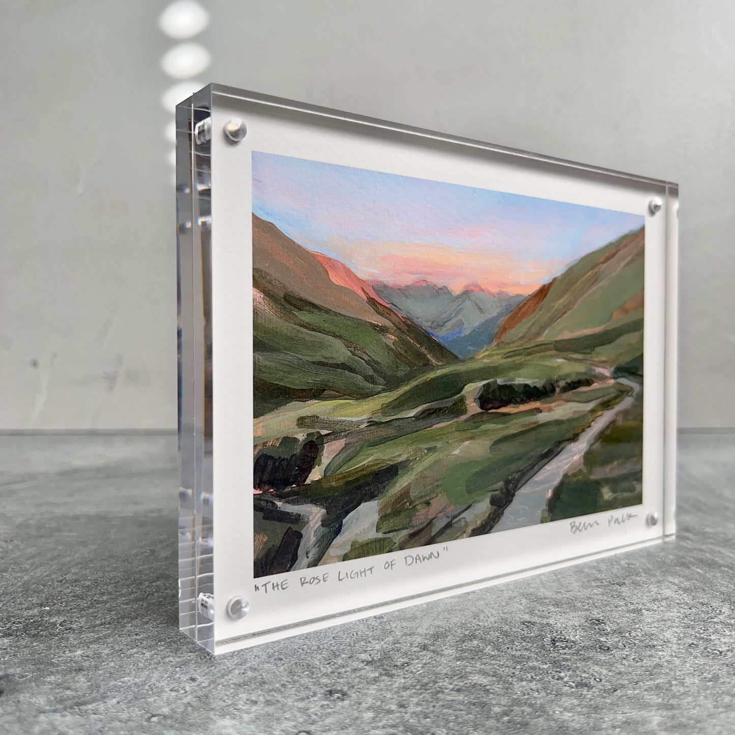 "The Rose Light of Dawn" Framed 4x6 Print