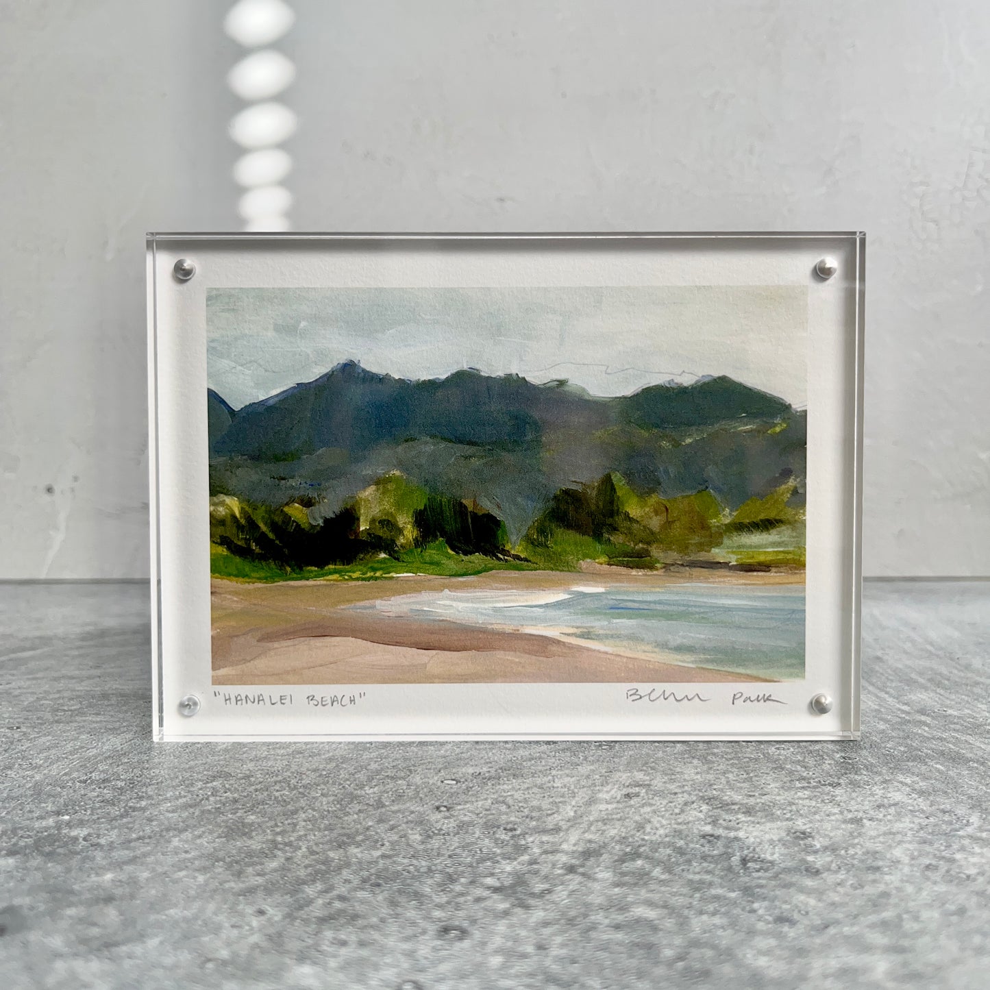 "Hanalei Beach" Framed 4x6 Print