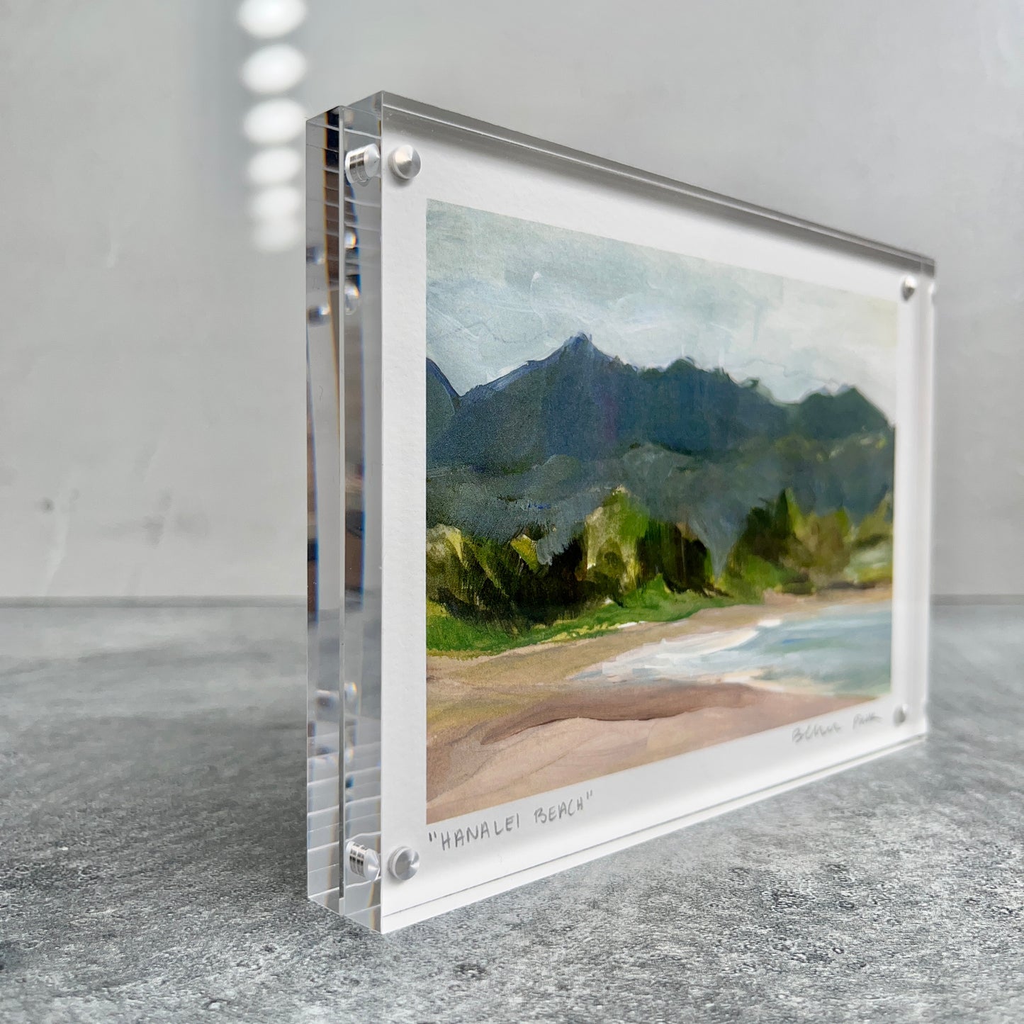 "Hanalei Beach" Framed 4x6 Print