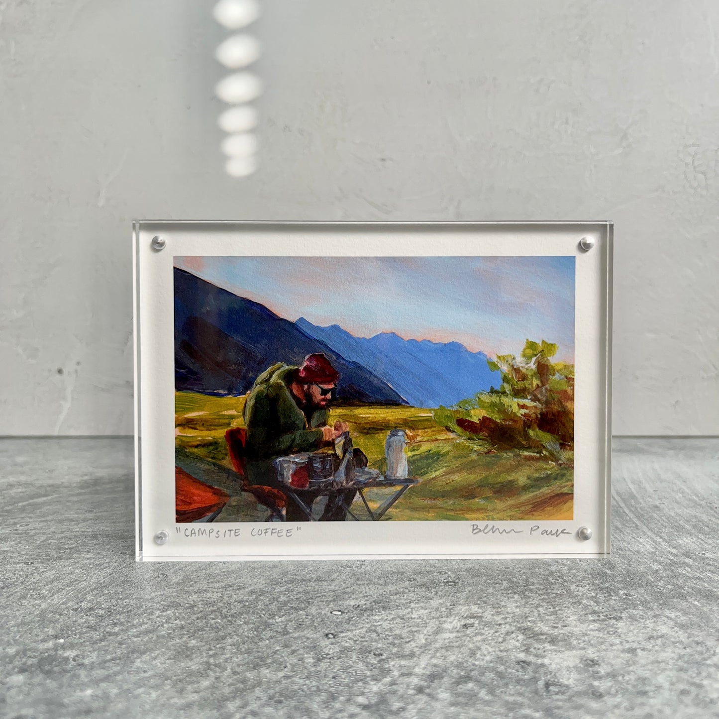 "Campsite Coffee" Framed 4x6 Print